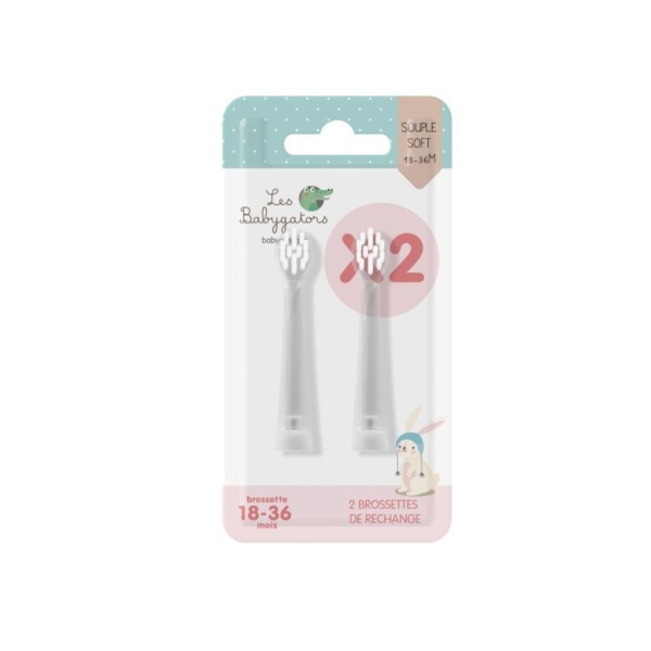 Les Babygators Borsthuvud Refill 18-36 Månader 2-pack