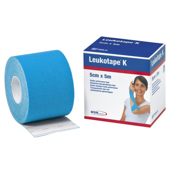 Leukotape K Elastisk kinesiotejp 5 cm blå 1 st