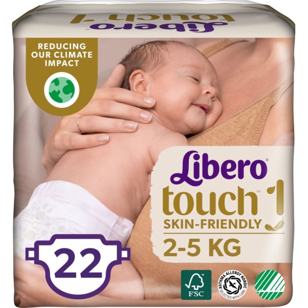 Libero Touch 1 Blöjor (2-5 kg) 22 st