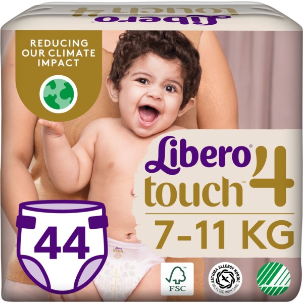 Libero Touch 4 Blöjor (7-11 kg) 44 st