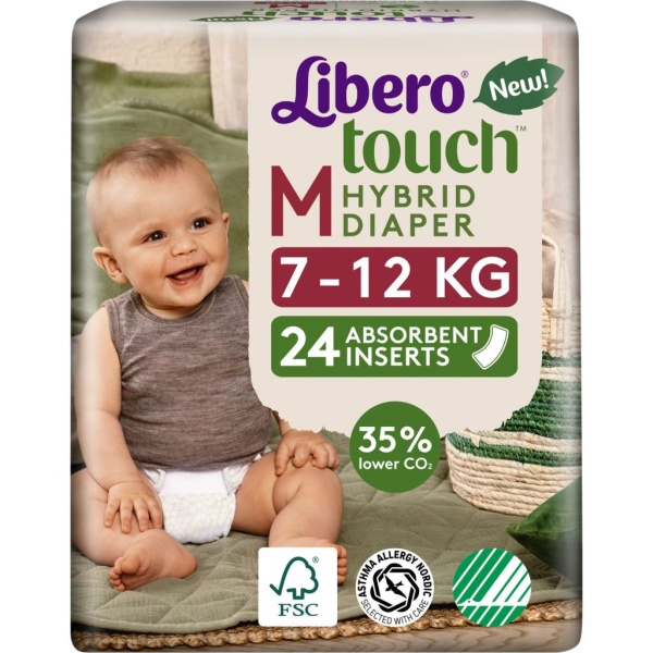 Libero Touch M Absorberande Inlägg till hybridblöja (7-12 kg) 24 st