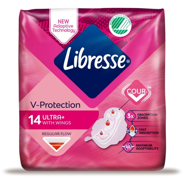 Libresse Freshness & Protection Ultra+ Wings Binda 14 st