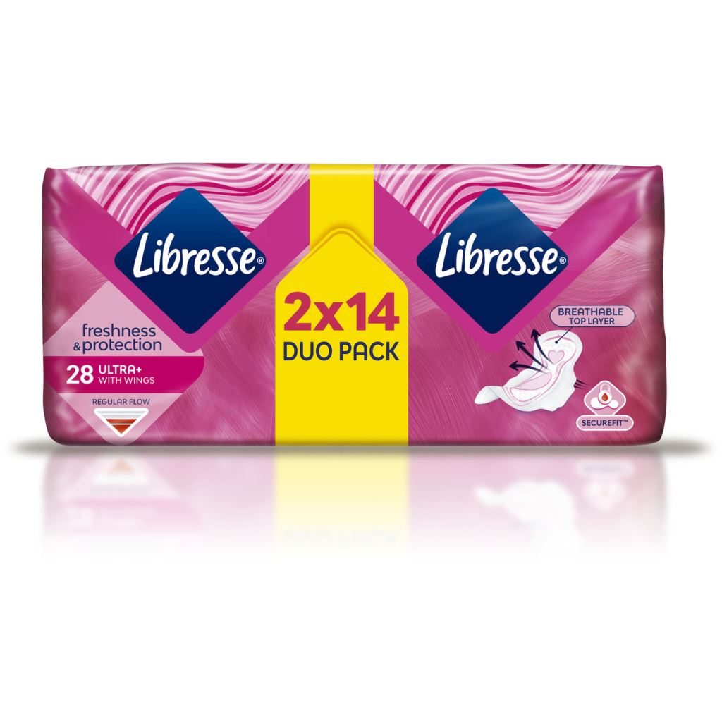 Libresse Freshness & Protection Ultra+ Wings Binda Duopack 28 st