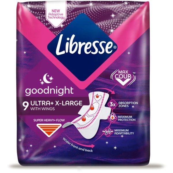 Libresse Goodnight Extra Ultra+ X-Large 9 st