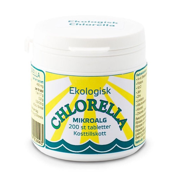 Lindroos Chlorella Mikroalg 200 tabletter
