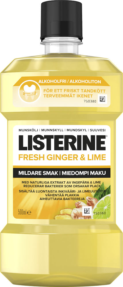 Listerine Milder Taste Fresh Ginger & Lime Munskölj 500 ml