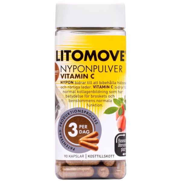 Litomove Nyponpulver Vitamin C 90 kapslar