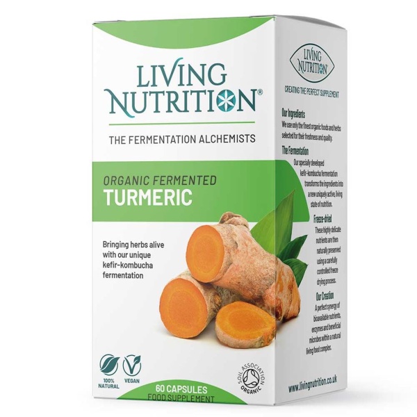 Living Nutrition Organic Fermented Turmeric 60 kapslar