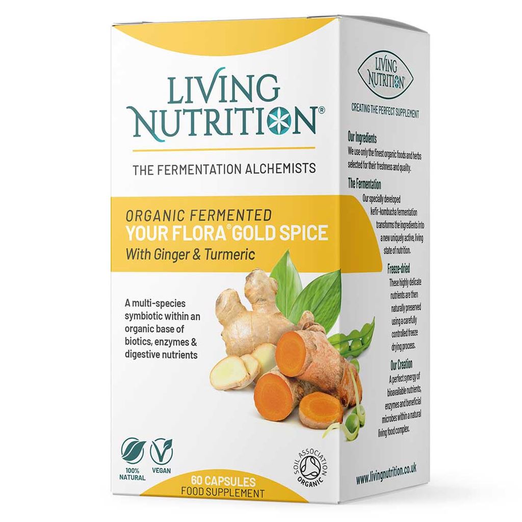 Living Nutrition Your Flora Symbiotic Gold Spice 60 kapslar