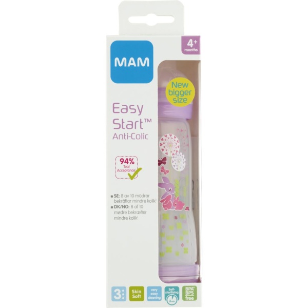 MAM Easy Start Anti-Colic Nappflaska 4+ Månader 320 ml - Olika färger