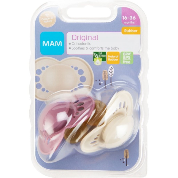 MAM Original Nappar 16-36 Månader Latex 2 st - Olika färger
