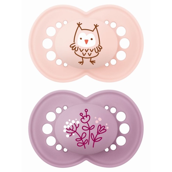 MAM Original Nappar 6-16 Månader Silikon Rosa 2 st