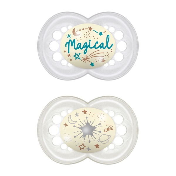 MAM Original Night 6-16 Månader Silikon Neutral 2st