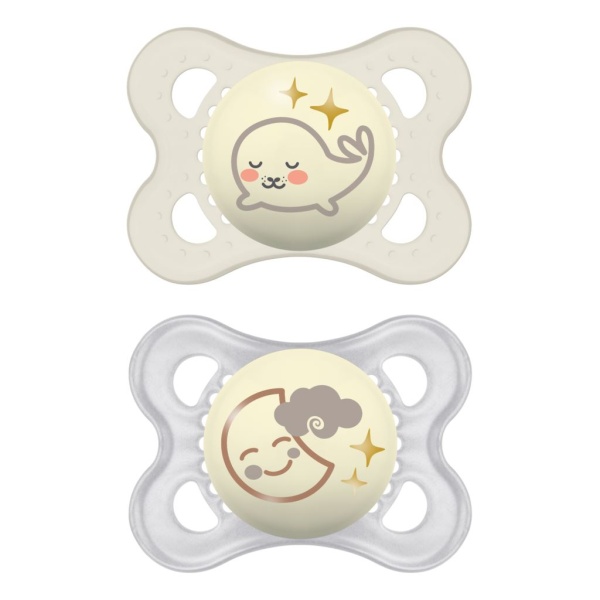 MAM Original Night Nappar 0-6 Månader Silikon Neutral 2 st