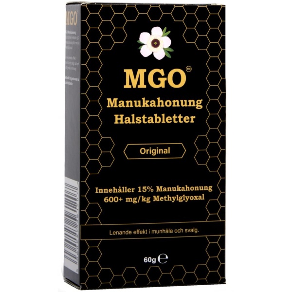 MGO Manukahonung Halstabletter Original 600+ 60g