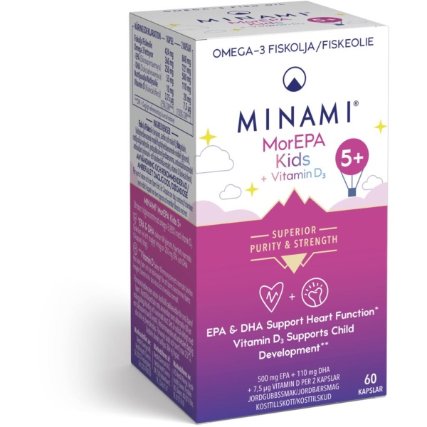 MINAMI MorEPA Kids Omega-3 & Vitamin D3 60 kapslar