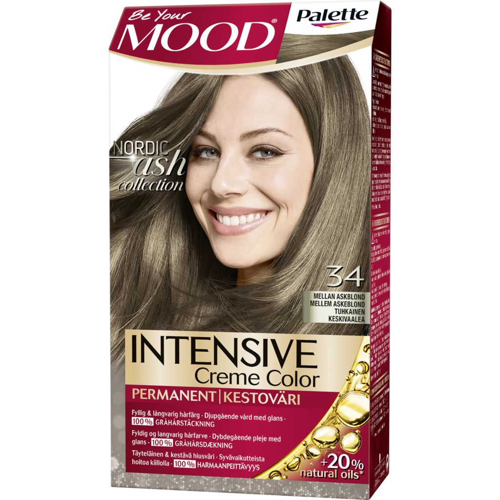 MOOD Palette Intensive Creme Color 34 Mellan Askblond 1 st