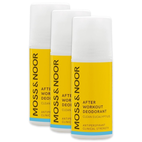 MOSS & NOOR After Workout Deodorant Roll-On Clean Eucalytpus 3 st