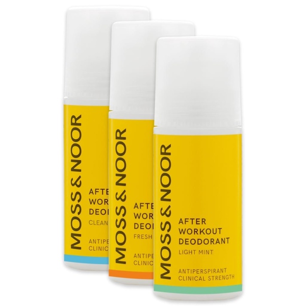 MOSS & NOOR After Workout Deodorant Roll-On Mixpack 3 st
