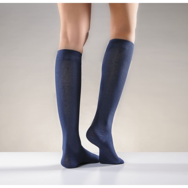 Mabs Bomull Knästrumpa Navy 38-40 M