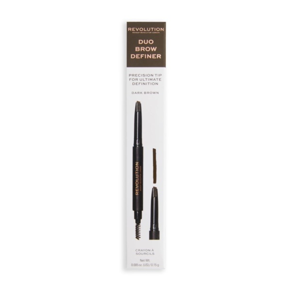 Makeup Revolution Duo Brow Pencil Dark Brown 0,15 g