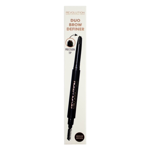 Makeup Revolution Duo Brow Pencil Medium Brown 0,15 g