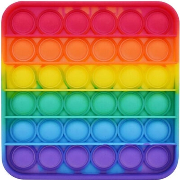 Medinu Fidget Pop Kvadrat Regnbåge 1 st