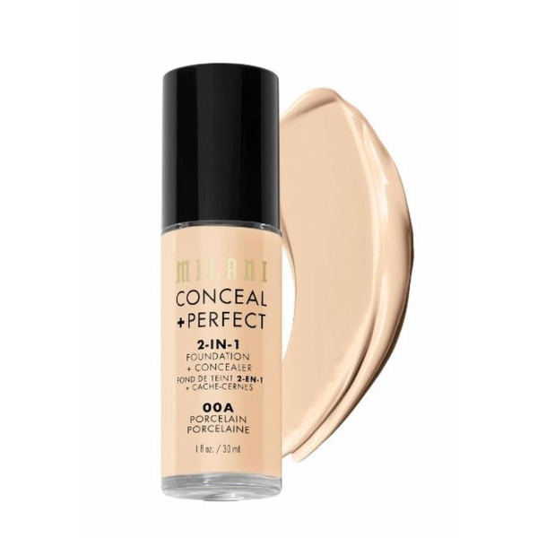 Milani Conceal + Perfect 2-in-1 Foundation + Concealer 00A Porcelain 30 ml