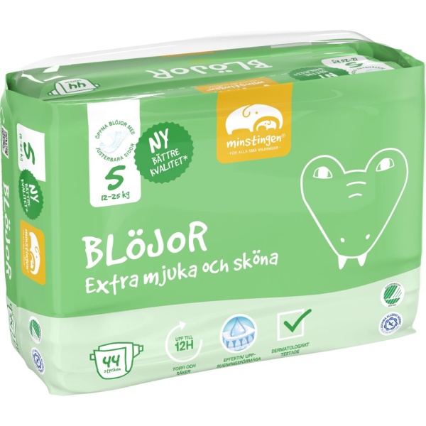 Minstingen Blöjor nr 5 (12-25 kg) 44 st