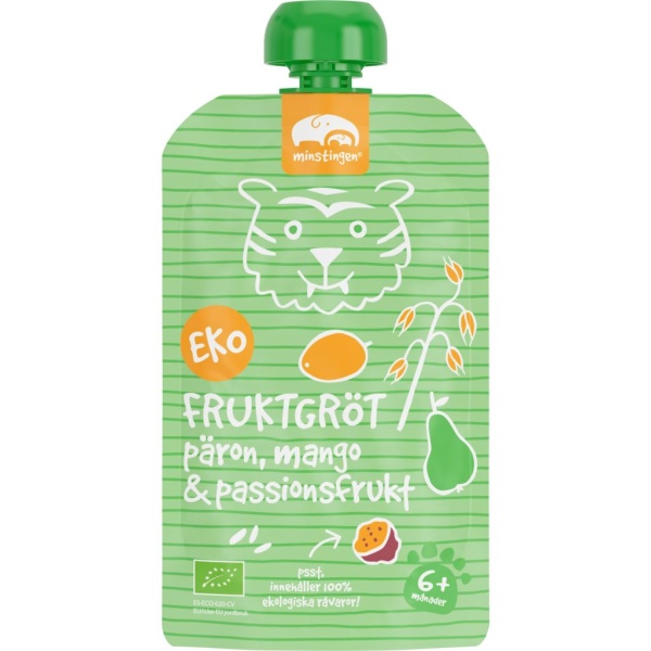 Minstingen Fruktgröt päron, mango & passionsfrukt 120 g