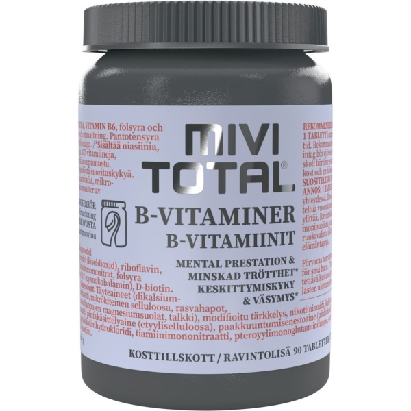 Mivitotal B-Vitaminer Mental Prestation & Minskad Trötthet 90 tabletter