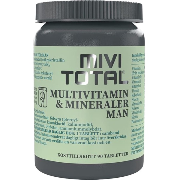 Mivitotal Multivitamin & Mineraler Man 90 tabletter