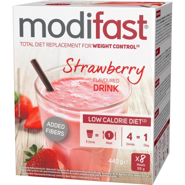 Modifast LCD Pulver Jordgubb 8 st