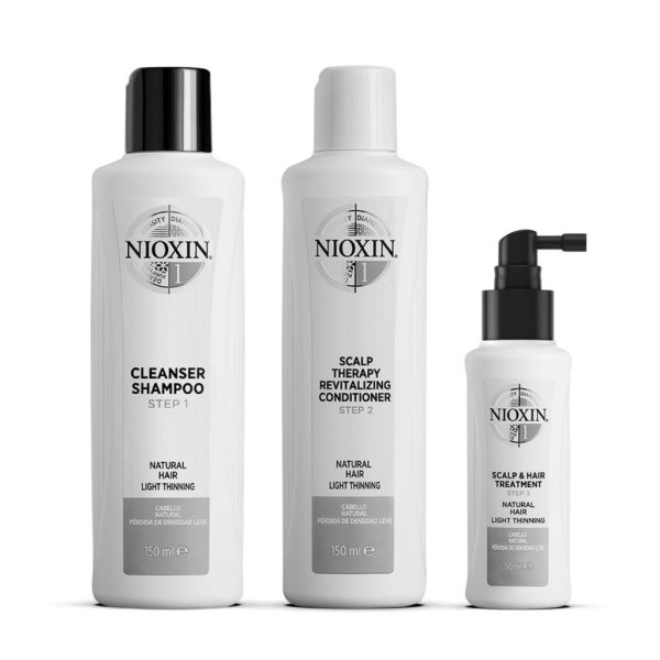 NIOXIN Hair System Kit 1 Obehandlat & Naturligt Tunt Hår 350 ml