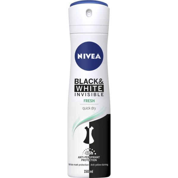 NIVEA Black & White Invisible Fresh 48h Deo Spray 150 ml