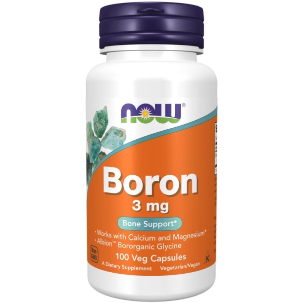 NOW Boron 3 mg 100 vegkapslar