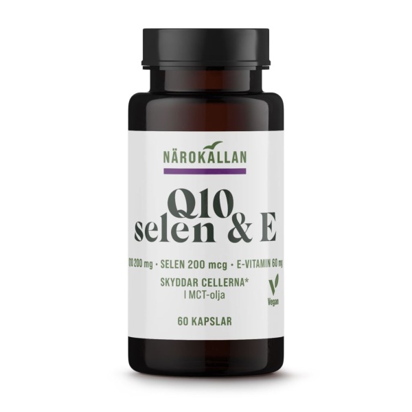 Närokällan Q10 200 mg + Selen & E 60 kapslar