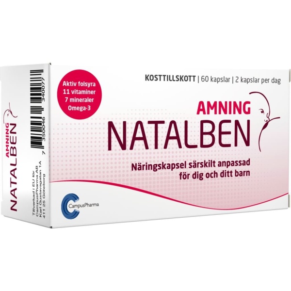 Natalben Amning Multivitamin 60 kapslar