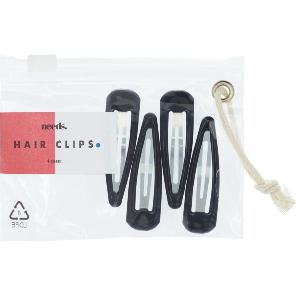 Needs Hårspänne Svart & Silver - Olika färger