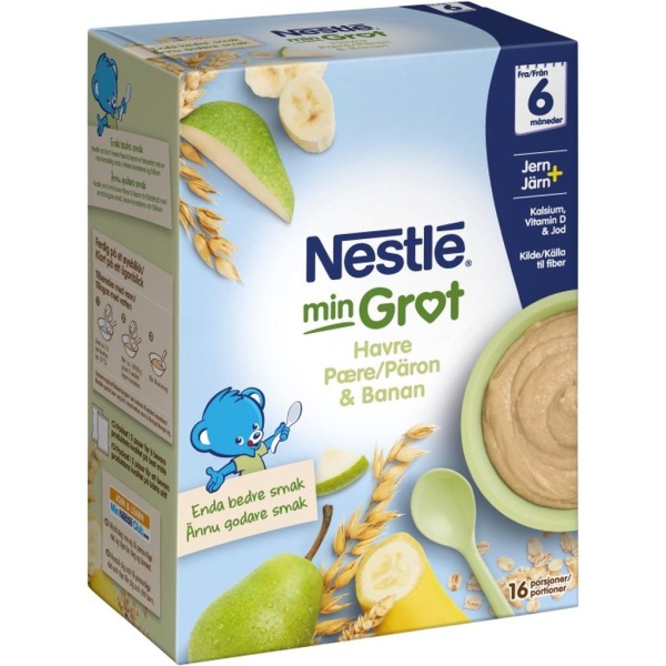 Nestlé Min Gröt Havre Päron & Banan 6 Mån 480 g