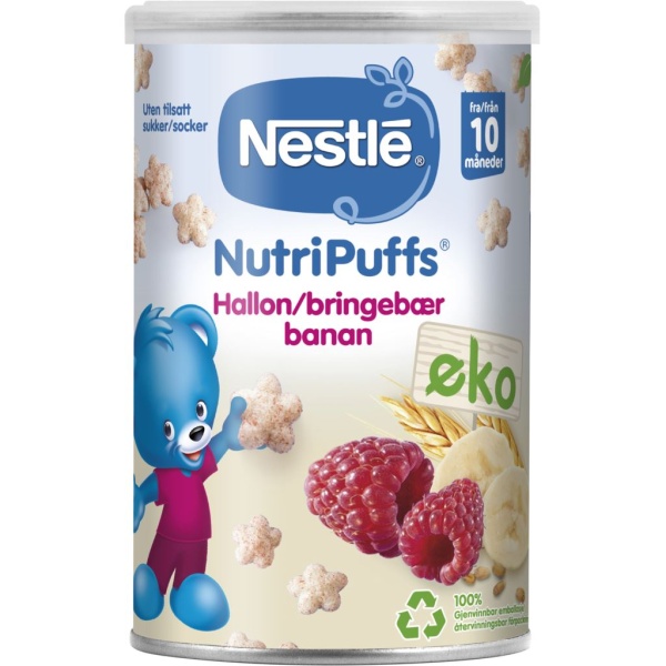 Nestlé NaturNes NutriPuffs Hallon & Banan 35 g