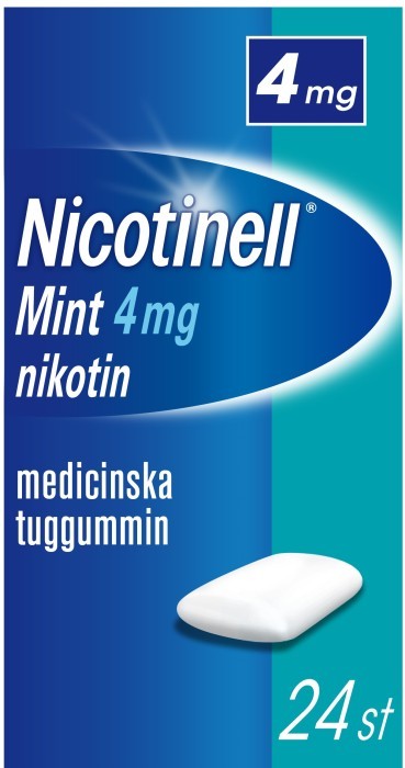 Nicotinell Mint, medicinskt tuggummi 4 mg 24 st - KORT DATUM - 12/22