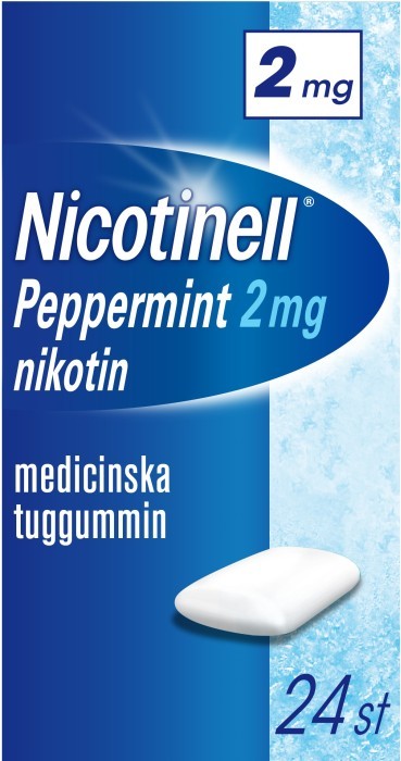 Nicotinell Peppermint, medicinskt tuggummi 2 mg 24 st