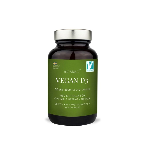 Nordbo Vegan D3 50 μg 90 kapslar