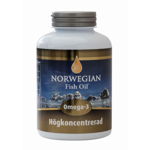 Norweigan Fish Oil Omega-3 Högkoncentrerad 180 kapslar