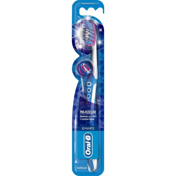 Oral-B 3D White Luxe Pro-Flex Medium Tandborste 1 st