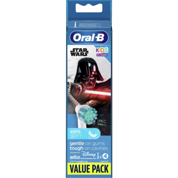 Oral-B Kids Star Wars Extra Soft Tandborsthuvud 4 st