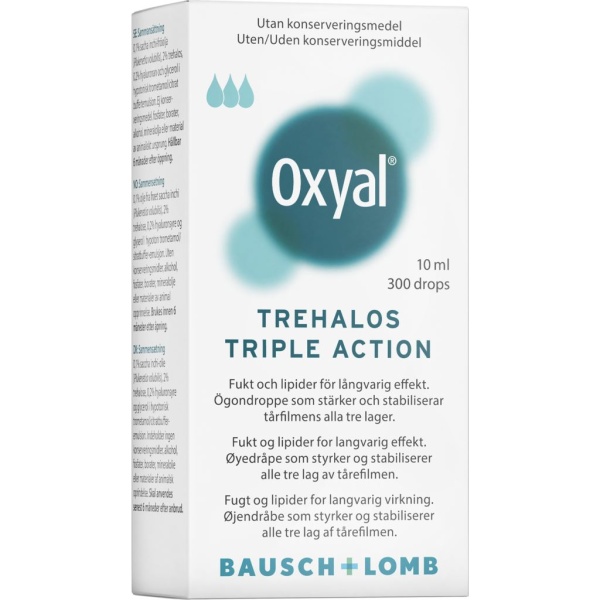 Oxyal Trehalos Tripple Action Ögondroppar 10 ml