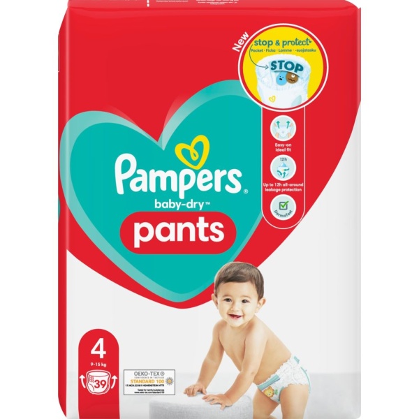 Pampers Daby-dry Pants 4 (9-15kg) 39 st