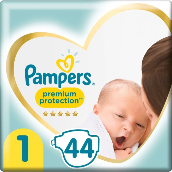 Pampers Premium Protection New Baby 1 (2-5kg) 44 st